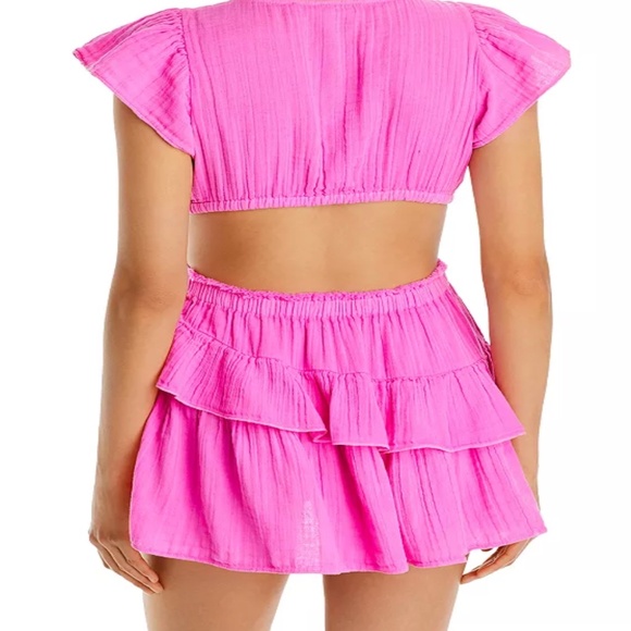 Hot Pink LoveShackFancy Mini Dress - Picture 4 of 7